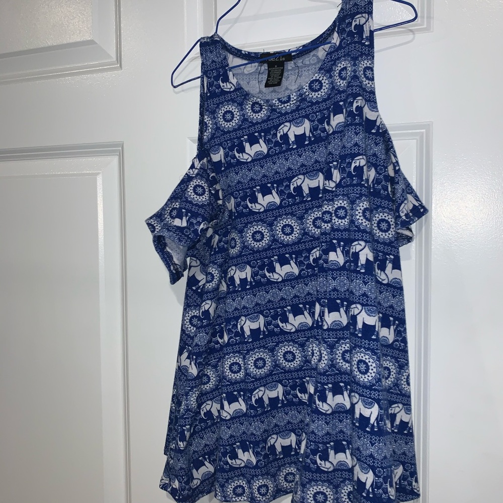 Women’s blue elephant tank
